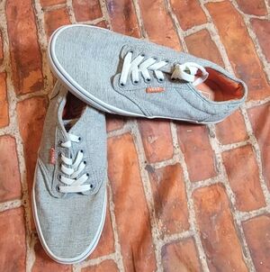 Vans Gray  Canvas Low Top Lace Up Sneakers Shoes Womens Size 8